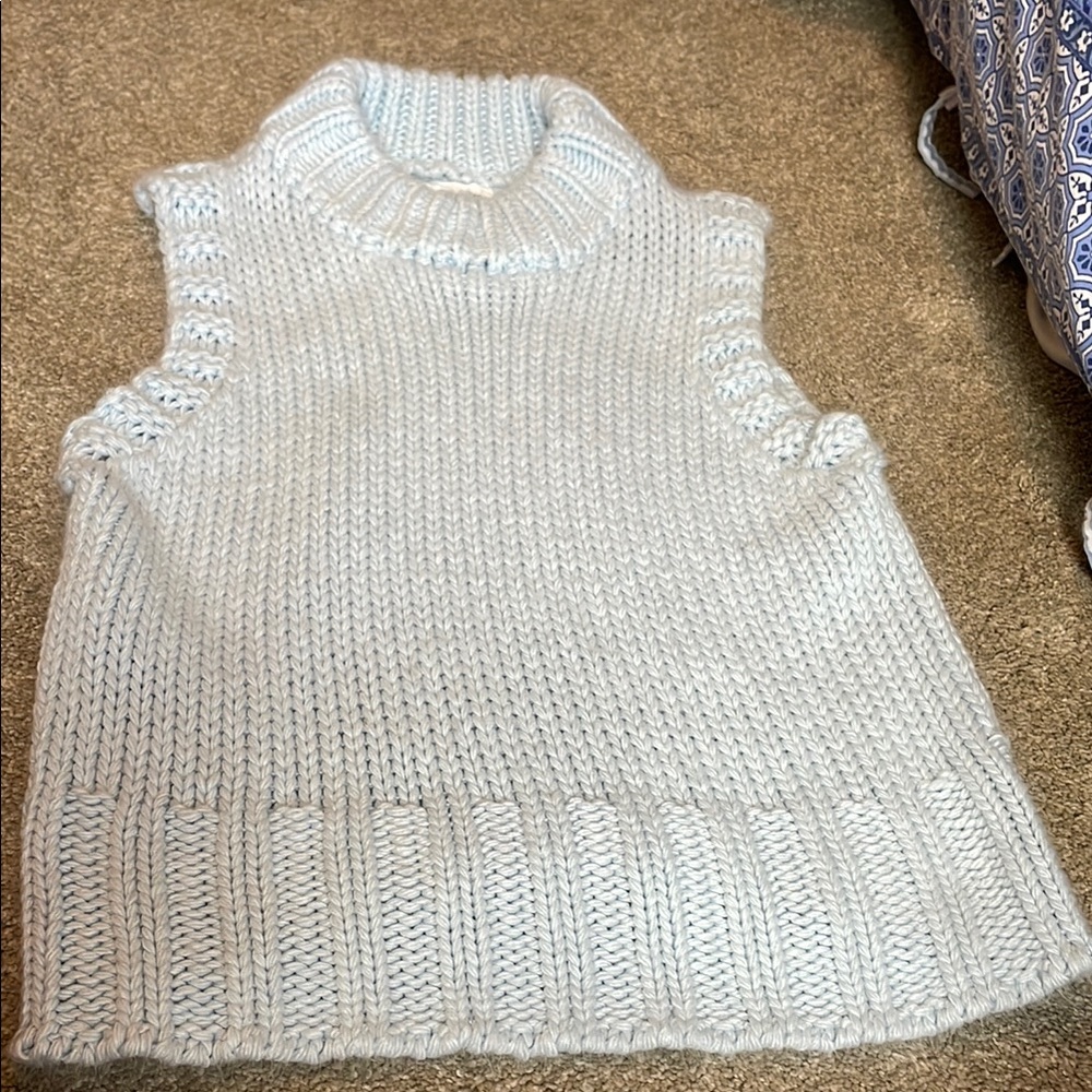 Love and harmony high neck light blue women’s m sweater